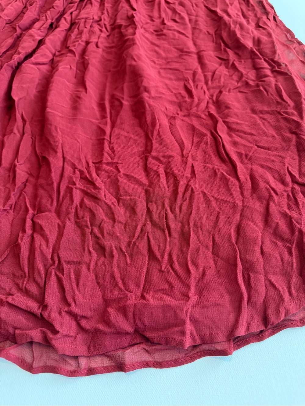 NWT Free People Red Sheer Embroidered Tunic Dress Size Medium Boho Beaded Maxi - Picture 4 of 10